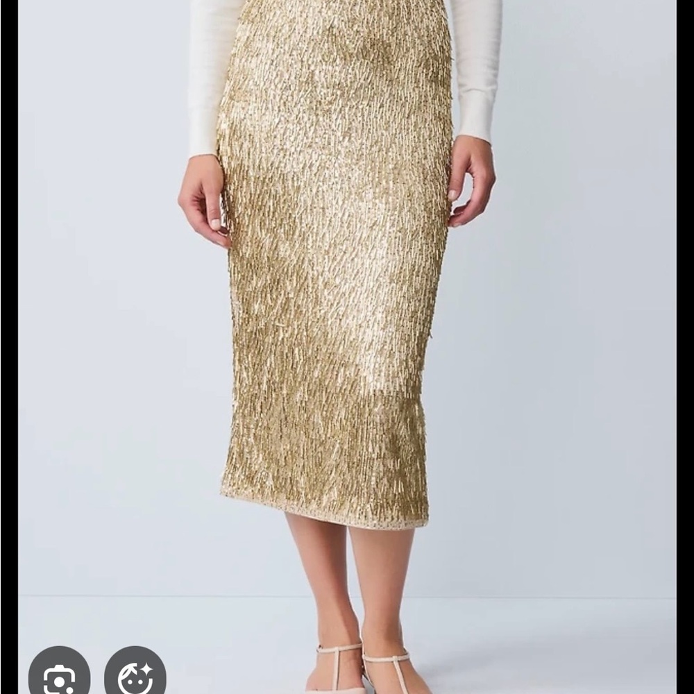 Ann Taylor Sequin Column Midi Skirt